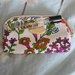 COACH Floral Canvas Pouch With PERFUME SPRAY